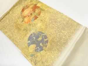 金彩花唐草模様名古屋帯